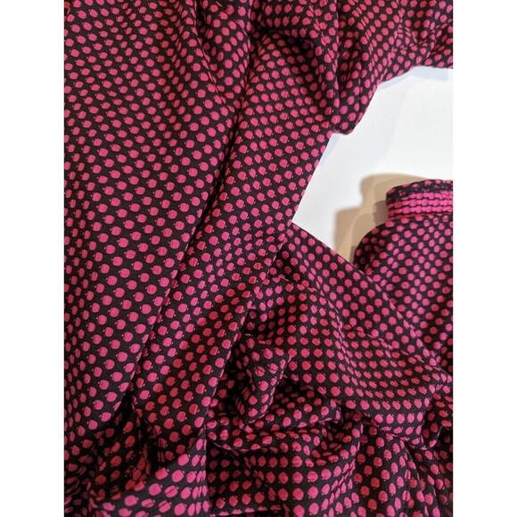 LuLaRoe SZ S Sarah long Cardigan Duster Black With Pink Polka-dots‎ Neon Rare - Picture 6 of 6